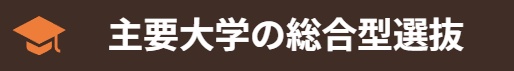 主要大学の総合型選抜を案内するバナー
