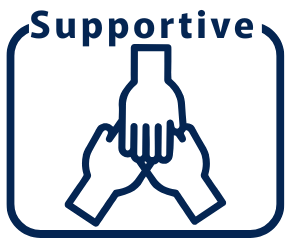 生徒同士が協力し合いながら学ぶ総合型選抜対策塾の学習環境を示すアイコン